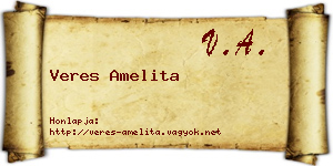 Veres Amelita névjegykártya